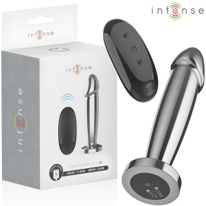 INTENSE - ANAL PLUG 10 VIBRAZIONI DILDO METALLO CON TELECOMANDO M